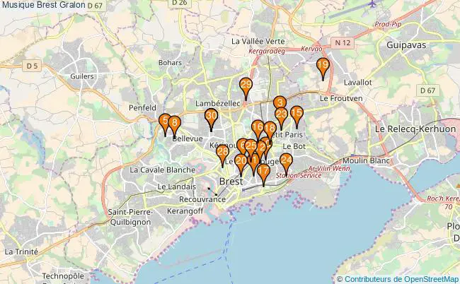 plan Musique Brest Associations musique Brest : 195 associations