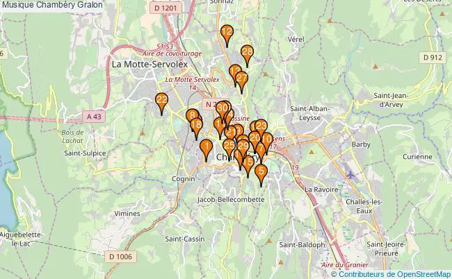 plan Musique Chambéry Associations musique Chambéry : 68 associations