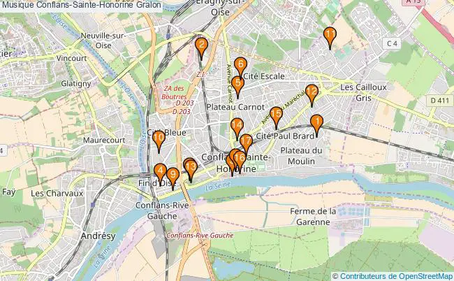 plan Musique Conflans-Sainte-Honorine Associations musique Conflans-Sainte-Honorine : 23 associations