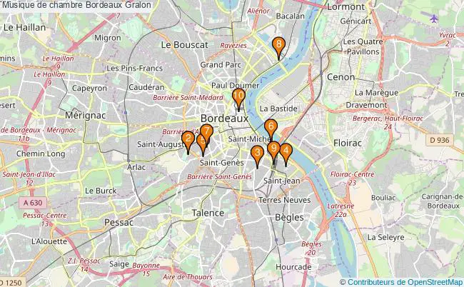 plan Musique de chambre Bordeaux Associations musique de chambre Bordeaux : 10 associations
