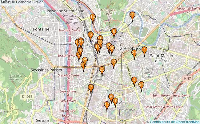 plan Musique Grenoble Associations musique Grenoble : 235 associations
