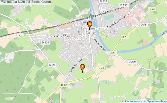 plan Musique La Suze-sur-Sarthe Associations musique La Suze-sur-Sarthe : 4 associations