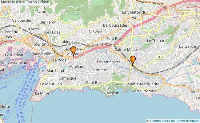 plan Musique latine Toulon Associations musique latine Toulon : 2 associations