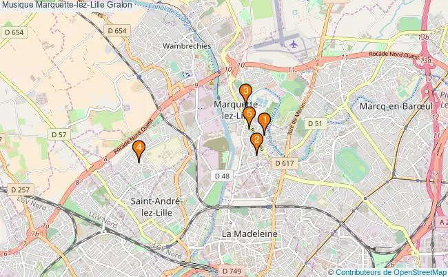 plan Musique Marquette-lez-Lille Associations musique Marquette-lez-Lille : 11 associations