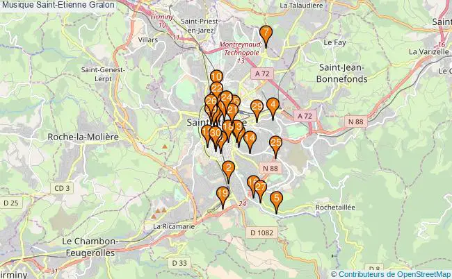plan Musique Saint-Etienne Associations musique Saint-Etienne : 150 associations