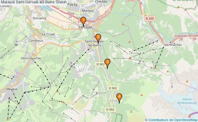 plan Musique Saint-Gervais-les-Bains Associations musique Saint-Gervais-les-Bains : 5 associations