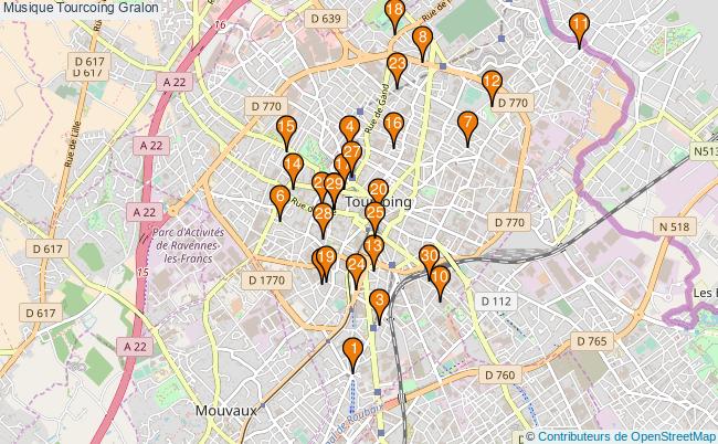 plan Musique Tourcoing Associations musique Tourcoing : 54 associations