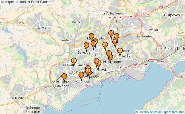 plan Musiques actuelles Brest Associations musiques actuelles Brest : 40 associations