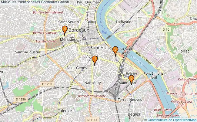 plan Musiques traditionnelles Bordeaux Associations musiques traditionnelles Bordeaux : 4 associations