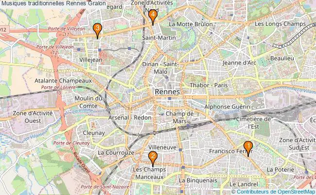 plan Musiques traditionnelles Rennes Associations musiques traditionnelles Rennes : 5 associations
