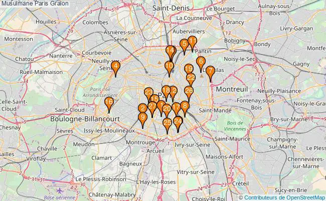 plan Musulmane Paris Associations musulmane Paris : 35 associations