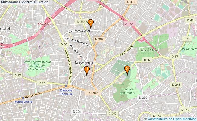 plan Mutsamudu Montreuil Associations mutsamudu Montreuil : 3 associations