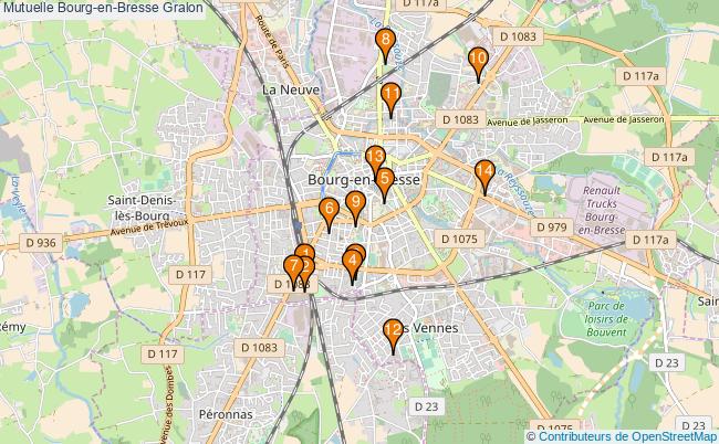 plan Mutuelle Bourg-en-Bresse Associations mutuelle Bourg-en-Bresse : 14 associations