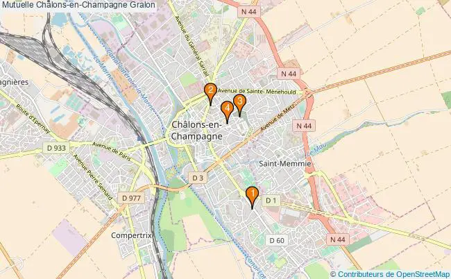 plan Mutuelle Châlons-en-Champagne Associations mutuelle Châlons-en-Champagne : 4 associations