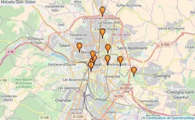 plan Mutuelle Dijon Associations mutuelle Dijon : 13 associations