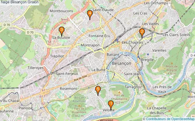 plan Nage Besançon Associations nage Besançon : 5 associations