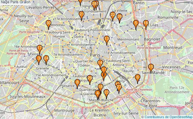 plan Nage Paris Associations nage Paris : 39 associations