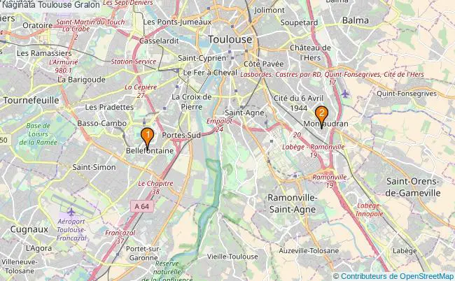 plan Naginata Toulouse Associations naginata Toulouse : 2 associations