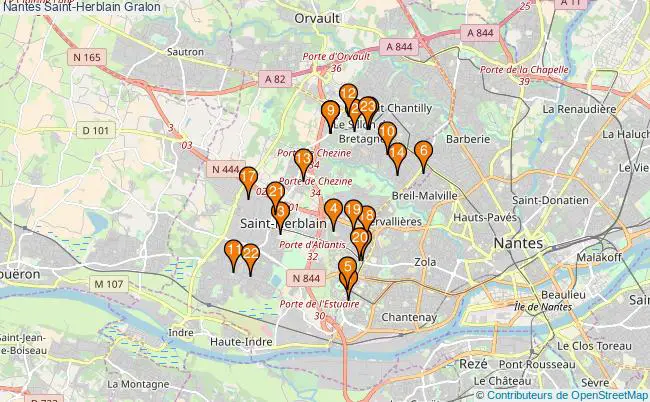 plan Nantes Saint-Herblain Associations Nantes Saint-Herblain : 32 associations