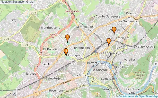 plan Natation Besançon Associations natation Besançon : 6 associations