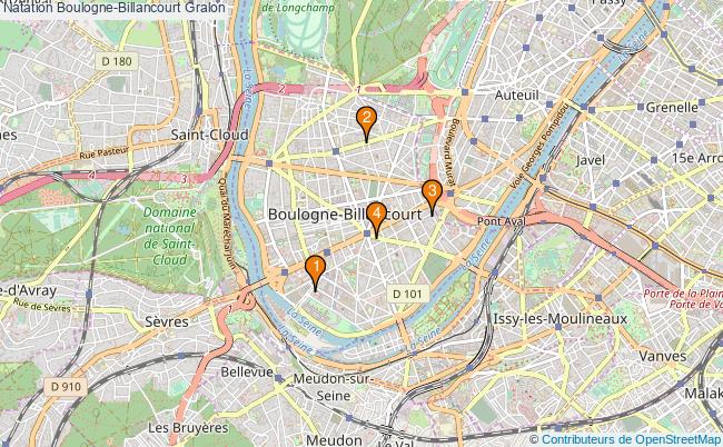 plan Natation Boulogne-Billancourt Associations natation Boulogne-Billancourt : 5 associations