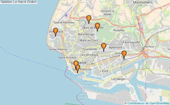 plan Natation Le Havre Associations natation Le Havre : 10 associations