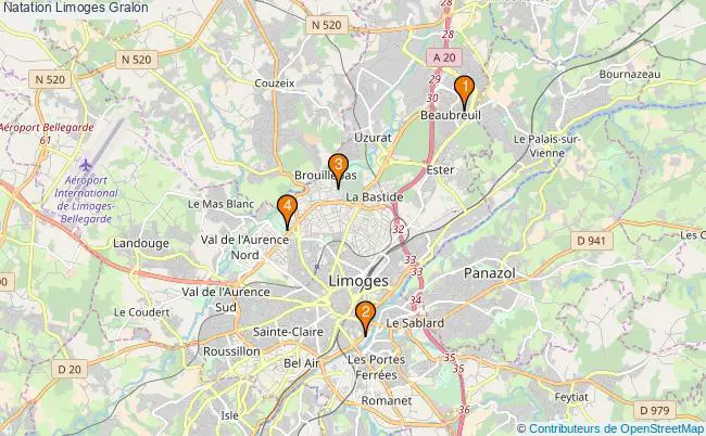 plan Natation Limoges Associations natation Limoges : 5 associations