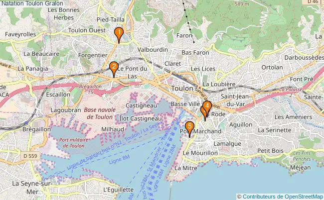 plan Natation Toulon Associations natation Toulon : 7 associations