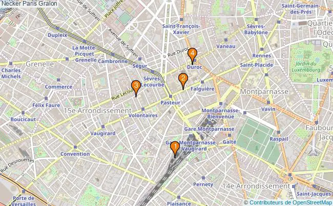 plan Necker Paris Associations Necker Paris : 5 associations