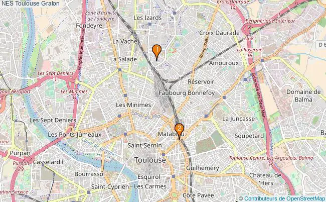 plan NES Toulouse Associations NES Toulouse : 5 associations