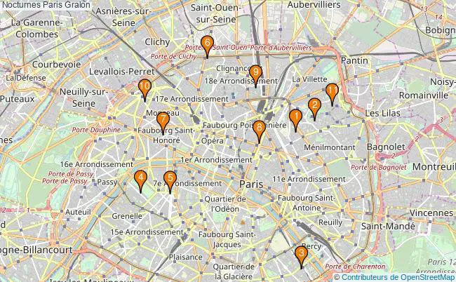 plan Nocturnes Paris Associations Nocturnes Paris : 13 associations