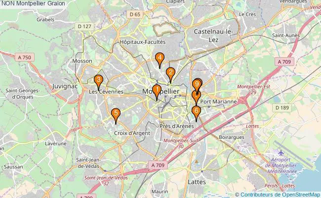 plan NON Montpellier Associations NON Montpellier : 9 associations