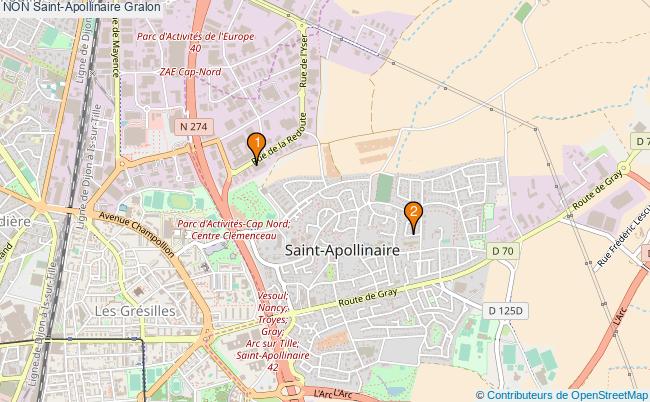 plan NON Saint-Apollinaire Associations NON Saint-Apollinaire : 2 associations