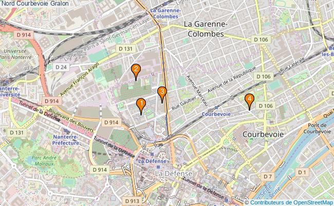 plan Nord Courbevoie Associations Nord Courbevoie : 6 associations