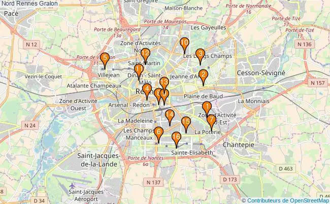 plan Nord Rennes Associations Nord Rennes : 17 associations