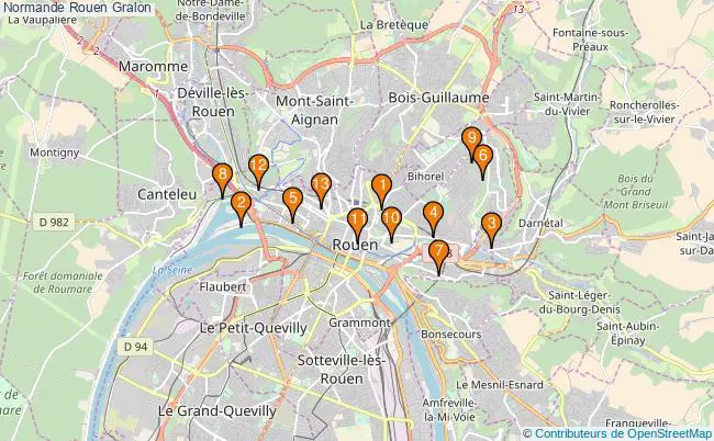 plan Normande Rouen Associations normande Rouen : 13 associations