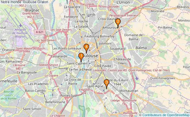 plan Notre monde Toulouse Associations Notre monde Toulouse : 4 associations