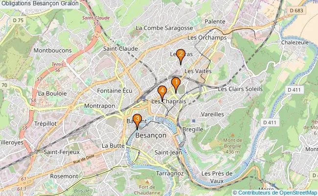 plan Obligations Besançon Associations obligations Besançon : 4 associations