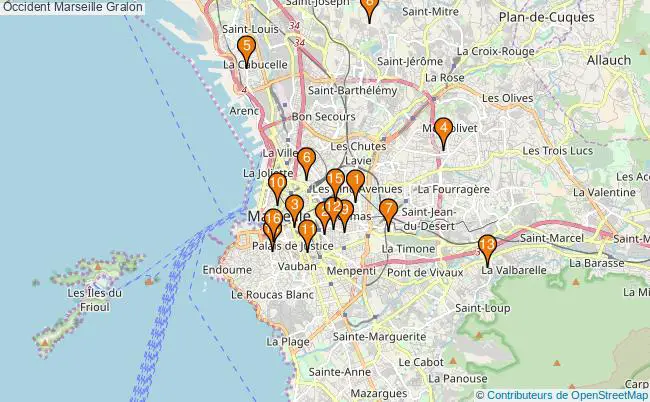 plan Occident Marseille Associations Occident Marseille : 14 associations