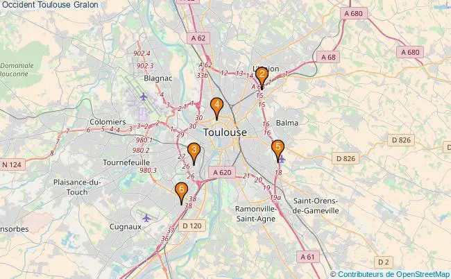 plan Occident Toulouse Associations Occident Toulouse : 6 associations