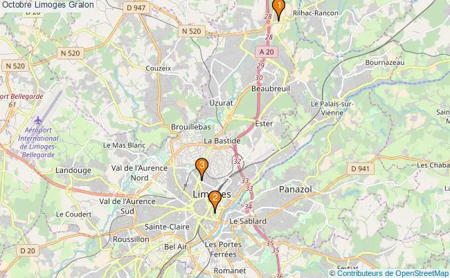 plan Octobre Limoges Associations Octobre Limoges : 3 associations
