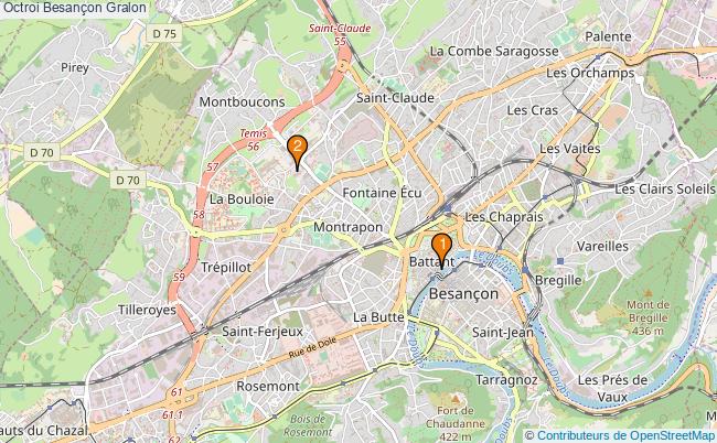 plan Octroi Besançon Associations octroi Besançon : 2 associations