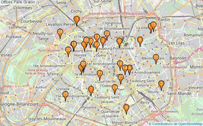 plan Offices Paris Associations Offices Paris : 41 associations
