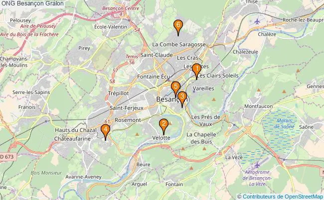 plan ONG Besançon Associations ONG Besançon : 7 associations