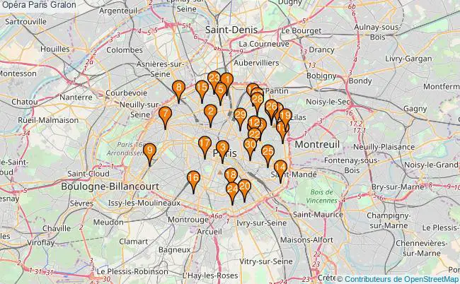plan Opéra Paris Associations opéra Paris : 52 associations