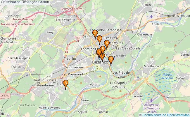 plan Optimisation Besançon Associations optimisation Besançon : 9 associations