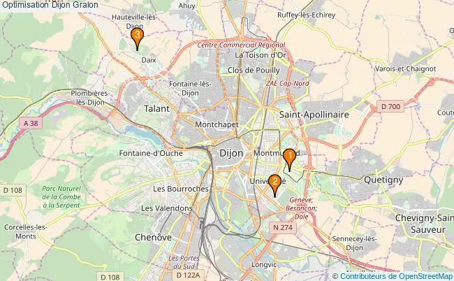 plan Optimisation Dijon Associations optimisation Dijon : 4 associations