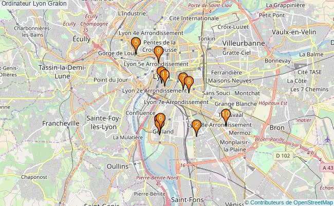 plan Ordinateur Lyon Associations ordinateur Lyon : 11 associations