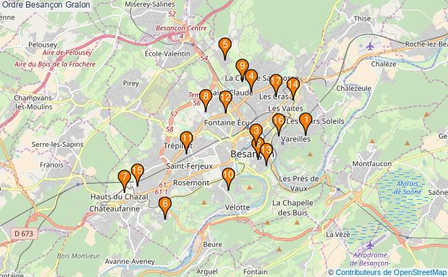 plan Ordre Besançon Associations ordre Besançon : 19 associations