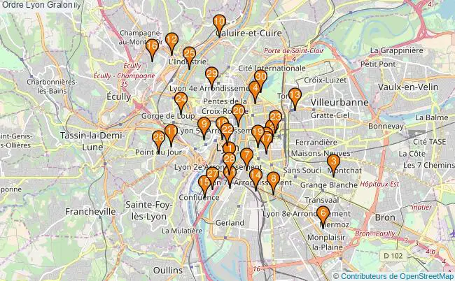 plan Ordre Lyon Associations ordre Lyon : 102 associations